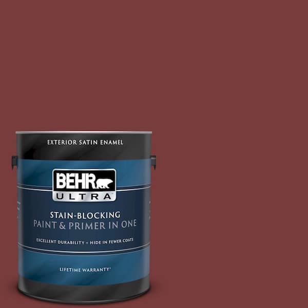 BEHR ULTRA 1 gal. #UL120-1 Royal Liqueur Satin Enamel Exterior Paint and Primer in One