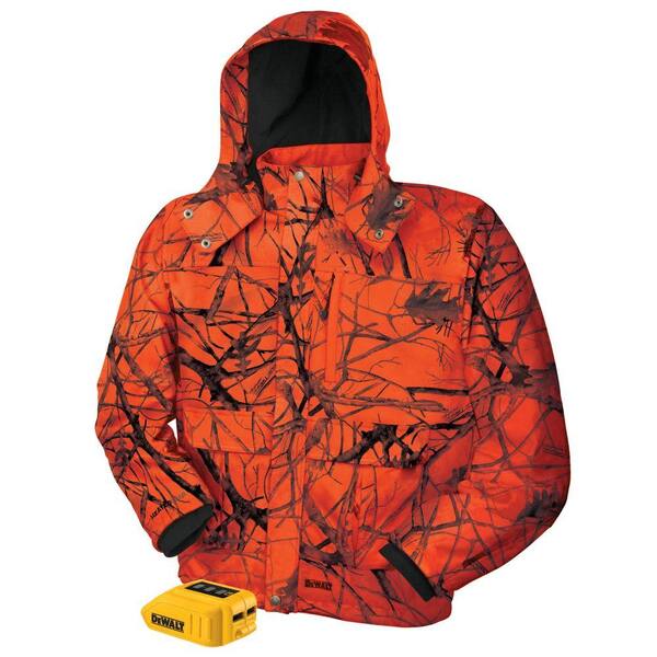 DEWALT Unisex Small Blaze Camo True Timber 20-Volt/12-Volt MAX Heated Jacket