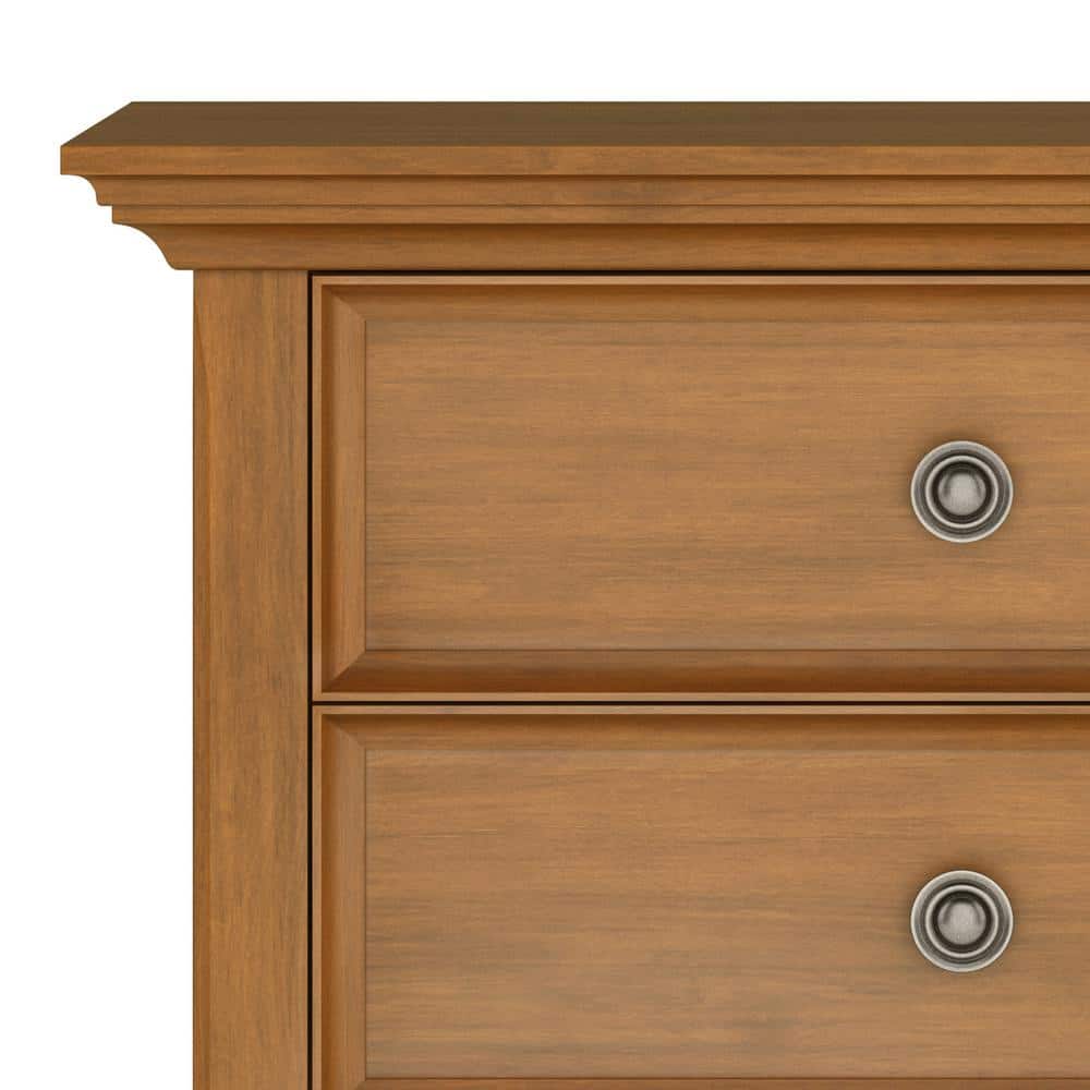 Amherst Light Golden Brown Solid Wood 2-Drawer Nightstand
