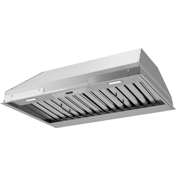 Monsoon II 42 in. 650 CFM Ducted Insert Mount Range Hood with LED Light in Stainless Steel