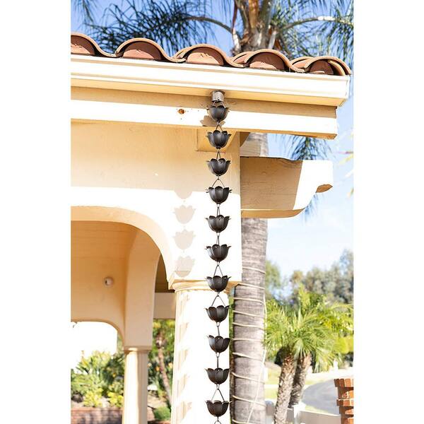 Monarch Rain Chains Aluminum Traditional Link Rain Chain, 8.5