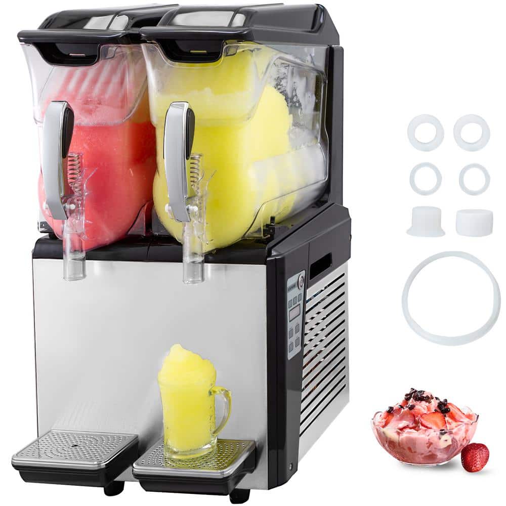 Slushy Machine, 676 oz. /20 L Stainless Steel Snow Cone Machine Double Bowl Frozen Drink Maker, 900 W, Automatic Clean price history on PriceWatchPro
