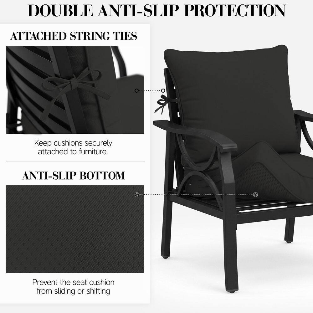 Details on anti-slip protection and securing ties.