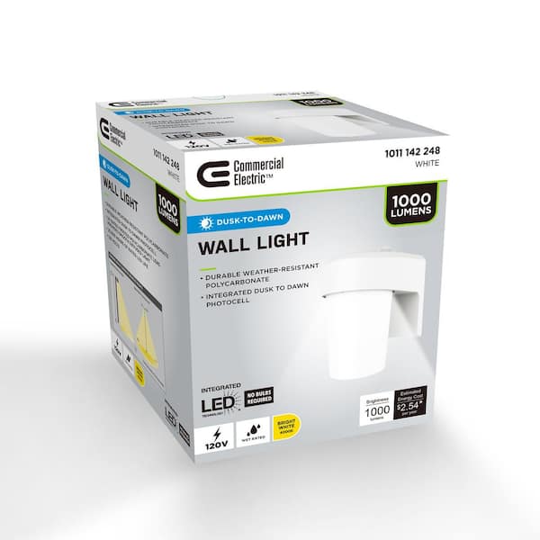 FE 60-Watt, Equivalent CE Integrated LED Jelly Jar White, Area Light 4000 K