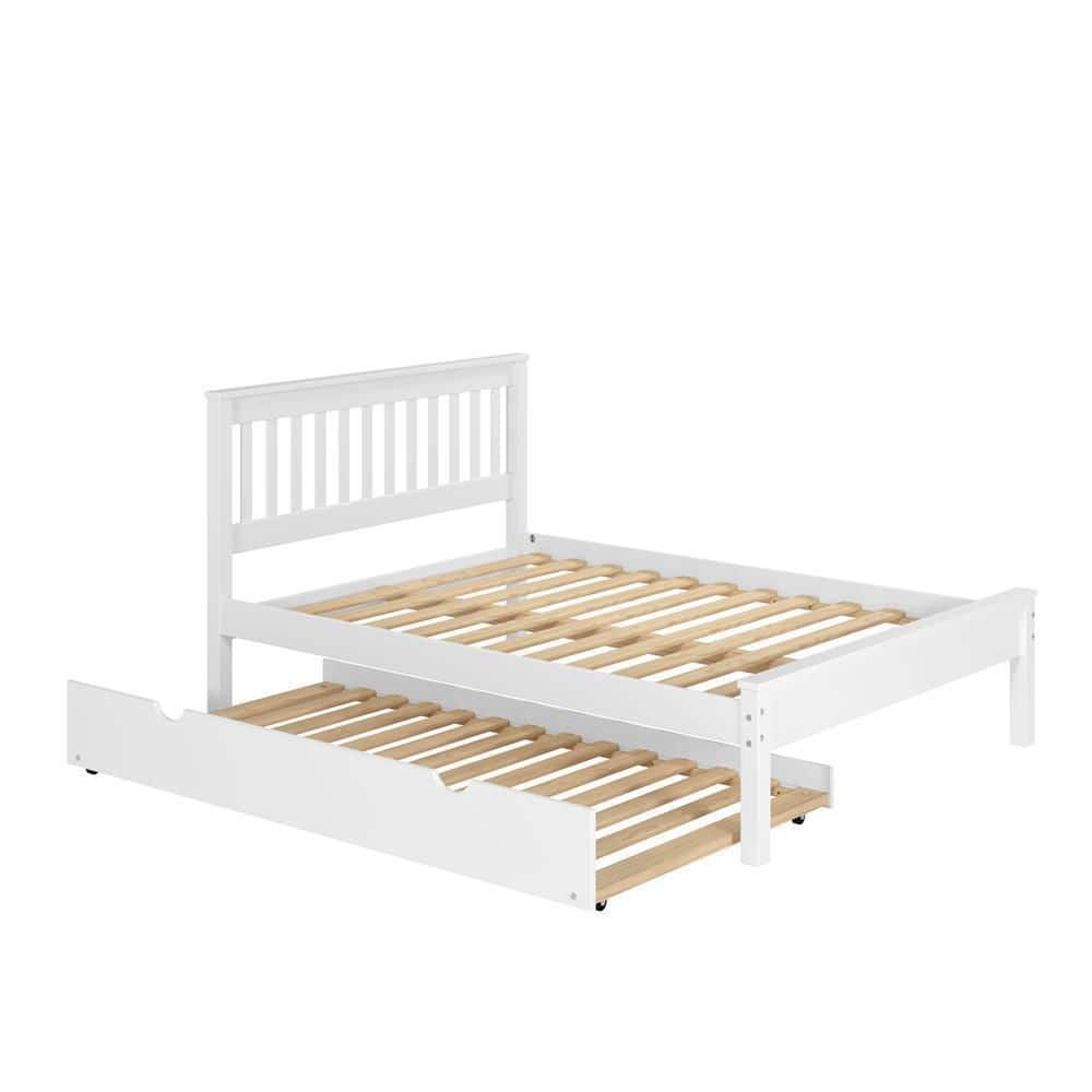 White Full Contempo Bed with Trundle -  Donco Kids, 500FW503W