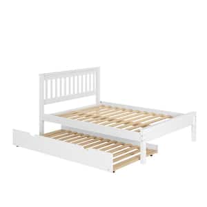 White Full Contempo Bed with Trundle