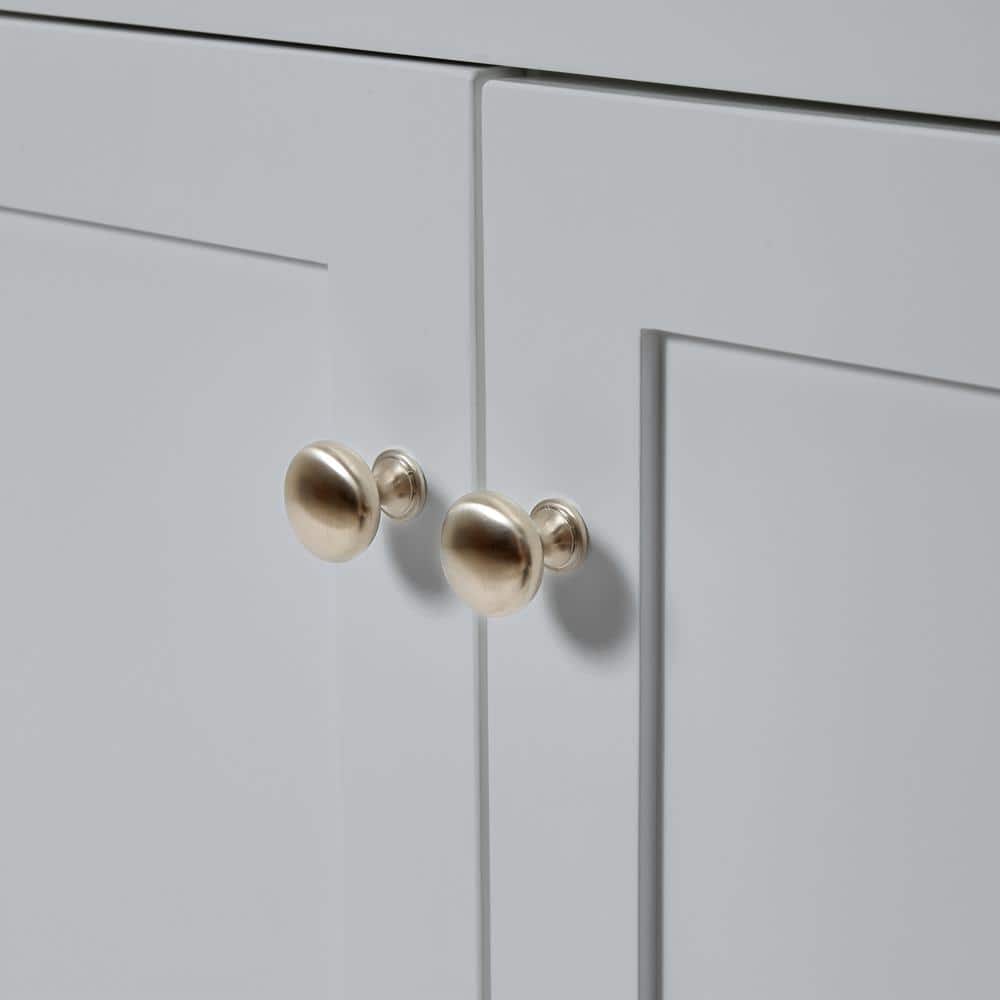 Hamlet 42-Inch Grey Freestanding Bathroom Vanity Cabinet with Brushed Nickel Hardware