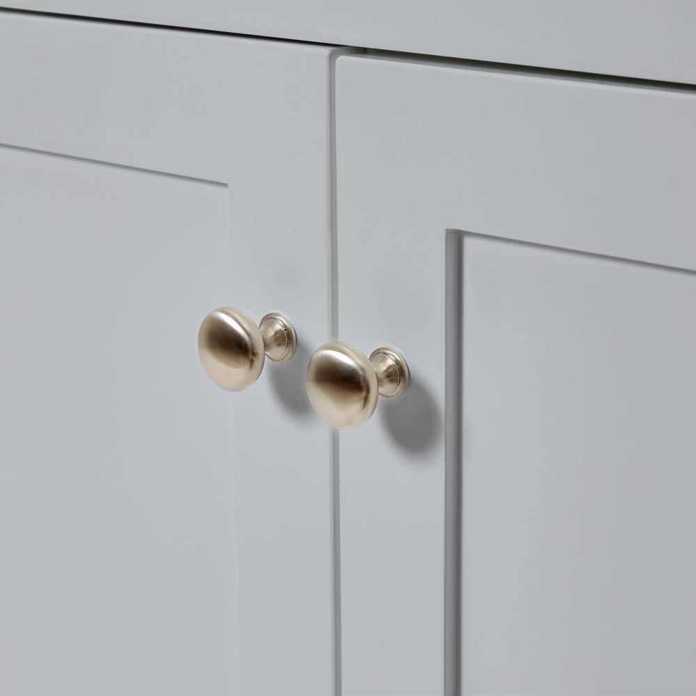 Hamlet 42" Gray Single Freestanding Vanity Cabinet with Nickel Hardware