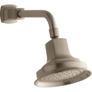 Margaux 1-Spray Patterns 5.94 in. Wall Mount Fixed Shower Head in Vibrant Brushed Bronze