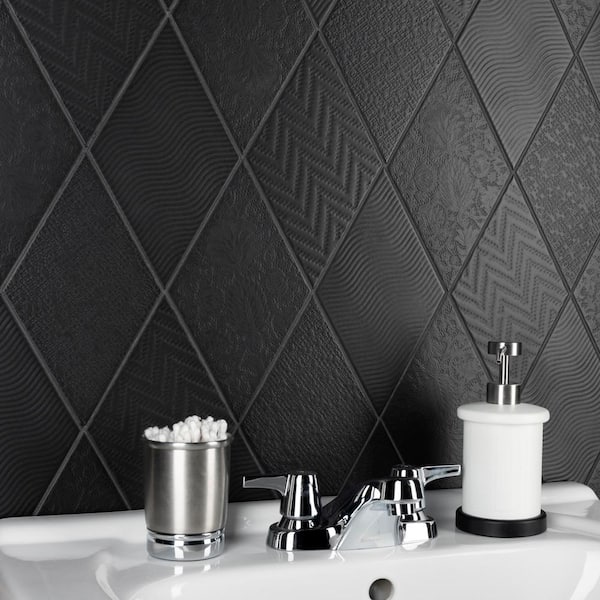 Project Source Dark Grey Tile in the Mats department at