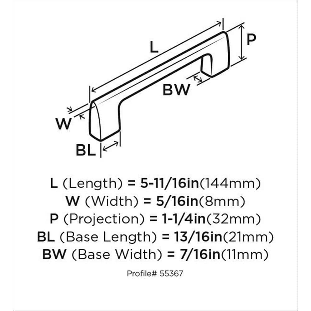 Polished Nickel Modern Cabinet Drawer Pull 5-1/16 inch