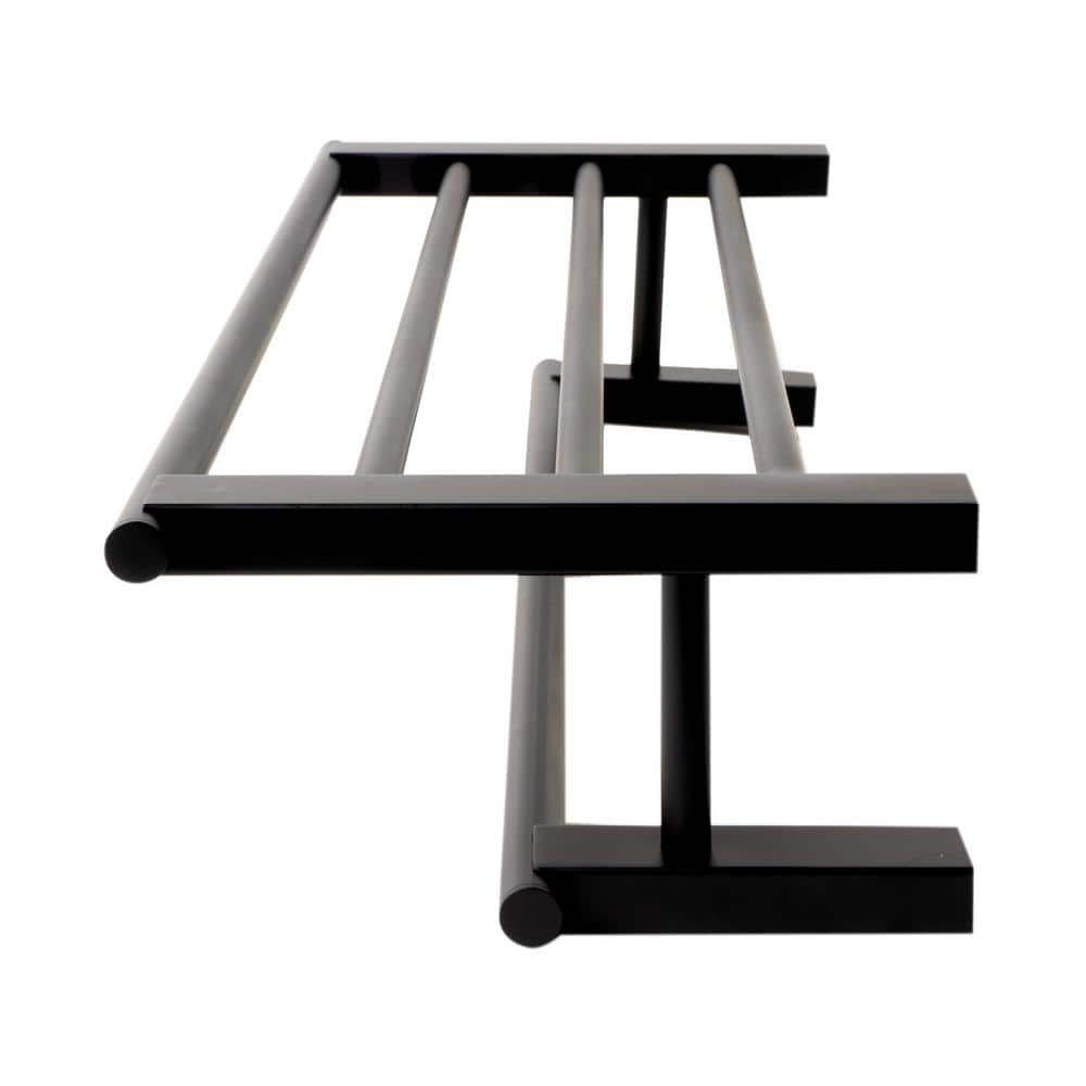 Black Matte Stainless Steel Wall Mounted Towel Rack