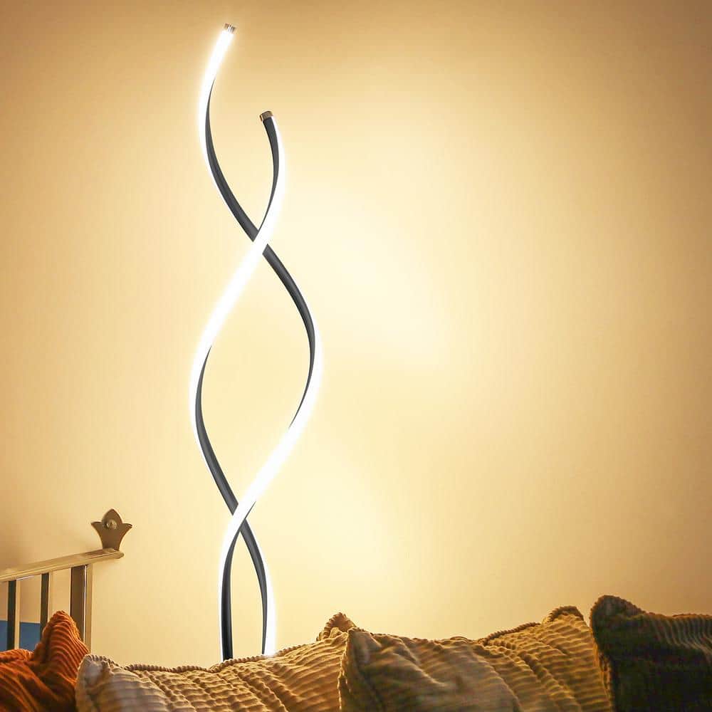 Embrace Adjustable 60" Black LED Energy-Efficient Floor Lamp