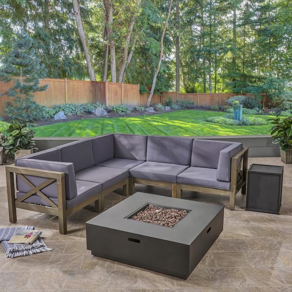 sectional with fire pit