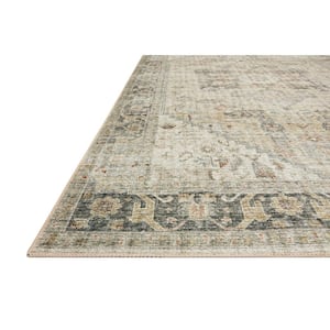 Skye Natural/Sand 8 ft. x 8 ft. Round Printed Distressed Oriental Area Rug