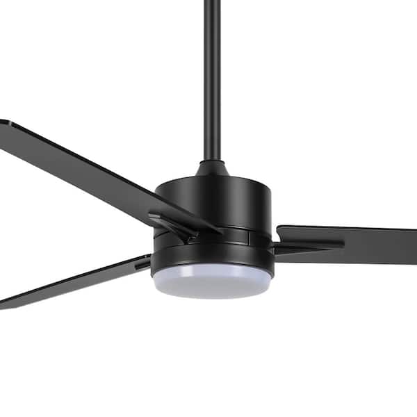 める様H068_A2フレームなし&H064_H059_A3フレームなし Edvivi 52 in. Matte Black 5-Blade Integrated LED 6-Speed