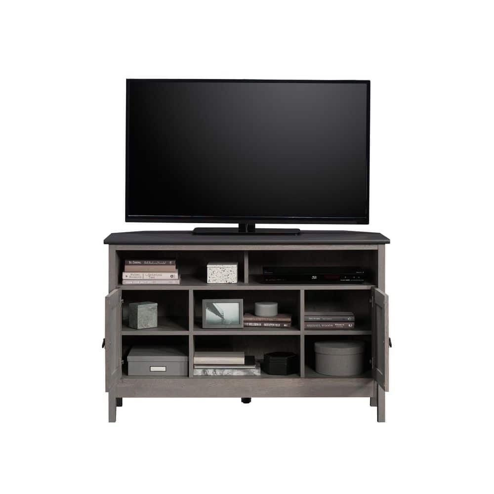 Mystic Oak Corner TV Stand with Cabinets for 50" TVs