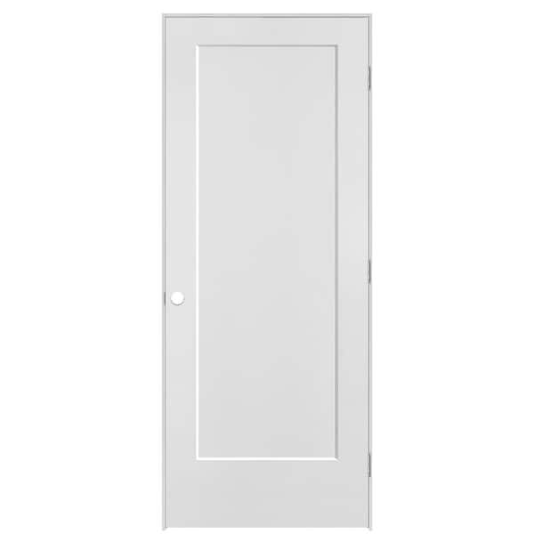 Masonite 32 in. x 80 in. 1-Panel Lincoln Park Left-Hand Solid Core Primed Molded Composite Single Prehung Interior Door