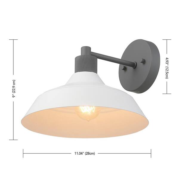 Globe Electric Sutton Matte White Farmhouse Indoor/Outdoor 1-Light