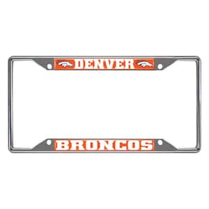 NFL - Denver Broncos Chromed Stainless Steel License Plate Frame