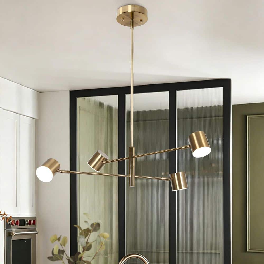 【4セット　180m分】LEDイルミネーションライト ゴールド Zevni Mid-Century Modern 18-Watt 4-Light Brass Gold Integrated LED
