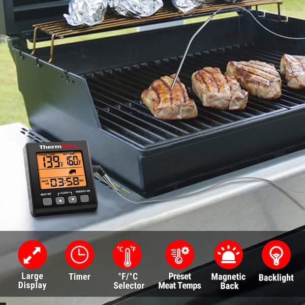 ThermoPro TP620 Backlight Digital BBQ Meat Thermometer For Kitchen