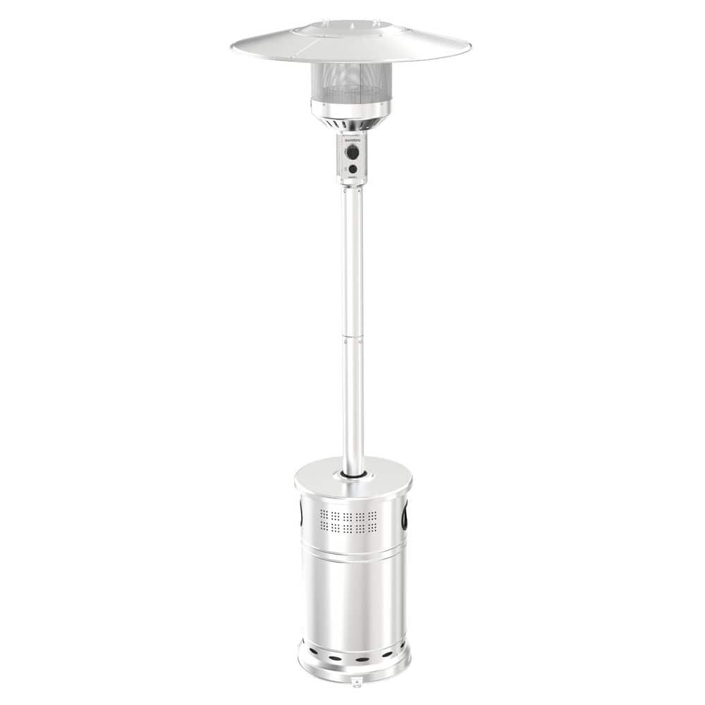 48,000 BTU Stainless Steel Propane Patio Heater with Wheels price history on PriceWatchPro