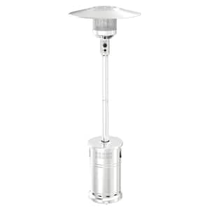 48,000 BTU Stainless Steel Propane Patio Heater with Wheels