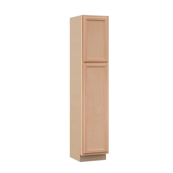 Recessed Panel 18 in. W x 24 in. D x 90 in. H Assembled Pantry Kitchen Cabinet in Unfinished