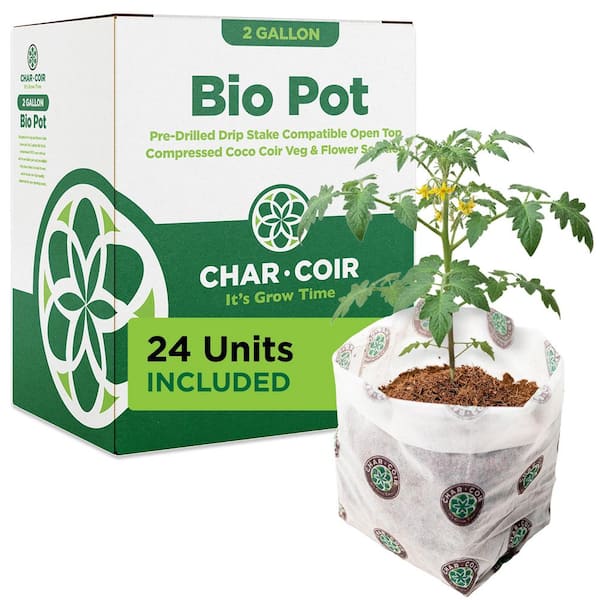 2-Gal BioPot 100% RHP Certified Compressed Coco Coir Soil Amendment in Fabric Pot (24-Pack)