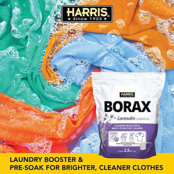  Harris Potenciador de ropa en polvo de bórax y limpiador  multiusos, 1.5 libras (lavanda) : Salud y Hogar