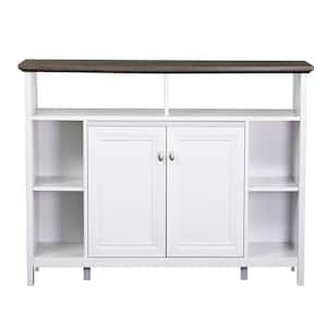 Olivia 15.8 in. Gray Oak and White Rectangular Wood Console Table