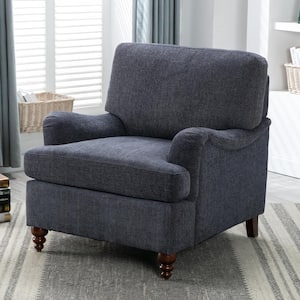 Clarendon Navy Upholstered Arm Chair