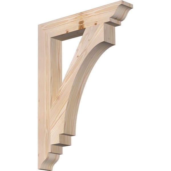 Ekena Millwork 3.5 in. x 30 in. x 22 in. Douglas Fir Imperial Traditional Smooth Bracket