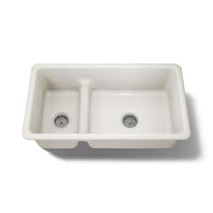KOHLER Undermount Cast-Iron 17 in. Single Basin Kitchen Sink in