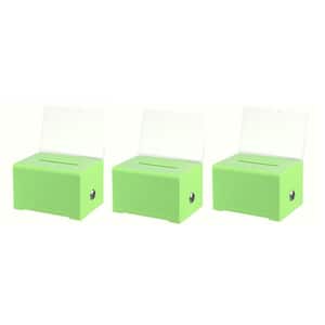 Acrylic Locking Suggestion Box with Message Display (3-Pack)
