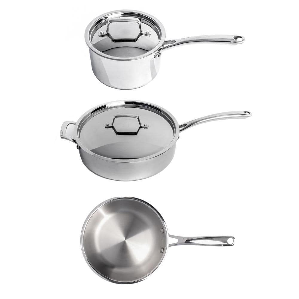 Professional 5-Piece Stainless Steel Tri-Ply Cookware Set
