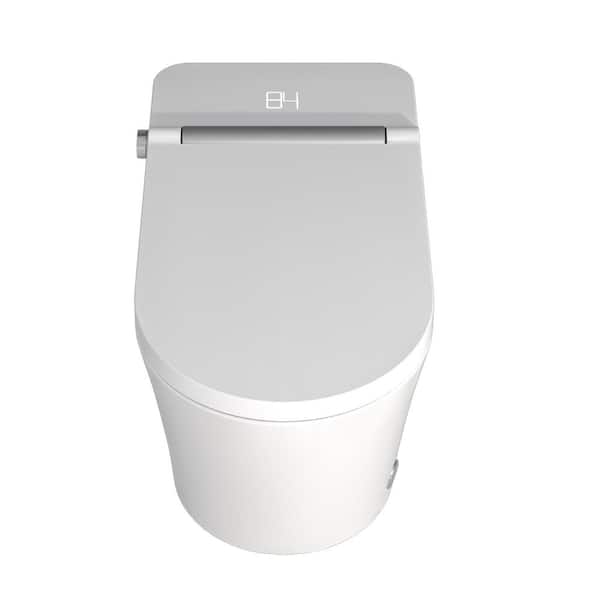 FUNKOL 27.5 in. x 16.93 in. x 18.3 in. Elongated Ceramic Bidet Toilet 1.28 GPF in White-1 w/ Deodorizing Heated Seat Nightlight