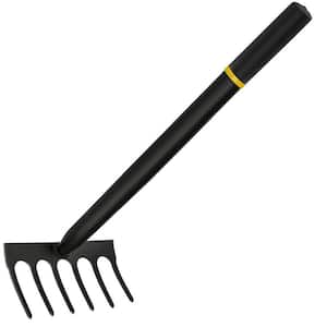 16 in. 6-Tine Heavy-Duty Carbon Steel Mini Hand Cultivator
