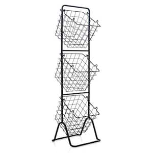 Dropship 5 Tier Fruit Vegetable Basket For Kitchen, Storage Cart, Vegetable  Basket Bins, Wire Storage Organizer Utility Cart With Wheels, Medium, Black  to Sell Online at a Lower Price