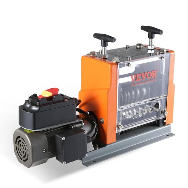 Automatic Wire Stripper Machine 0.06 in. to 0.98 in. Electric Cable Peeler 60 Watt with Depth Reference & 1 Flat Channel
