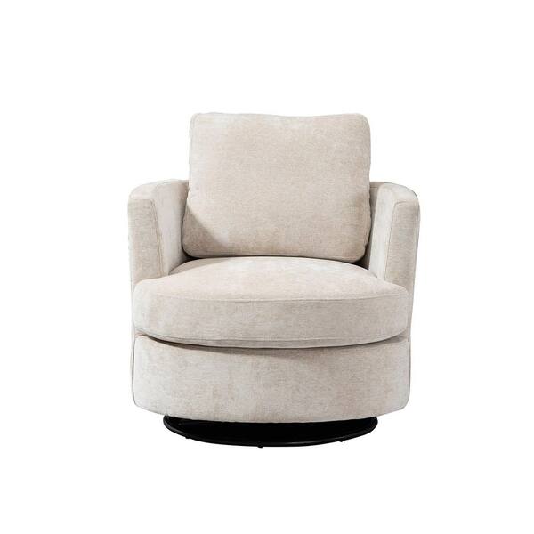 beige barrel chair