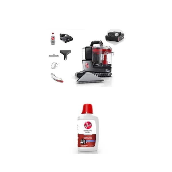 ONEPWR CleanSlate Cordless Portable Carpet Spot Cleaner Machine, Silver and 32 oz. Oxy Spot Cleaner Solution Combo