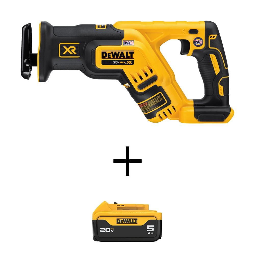 20V MAX Cordless Brushless Compact Reciprocating Saw and (1) 20V 5.0Ah Battery -  DEWALT, DCS367BW205