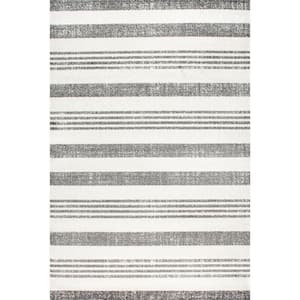 Vernazza Striped Gray 7 ft. x 9 ft. Area Rug