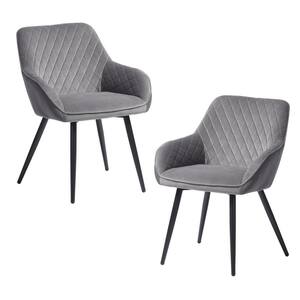 Grey Velvet Dining ArmChair