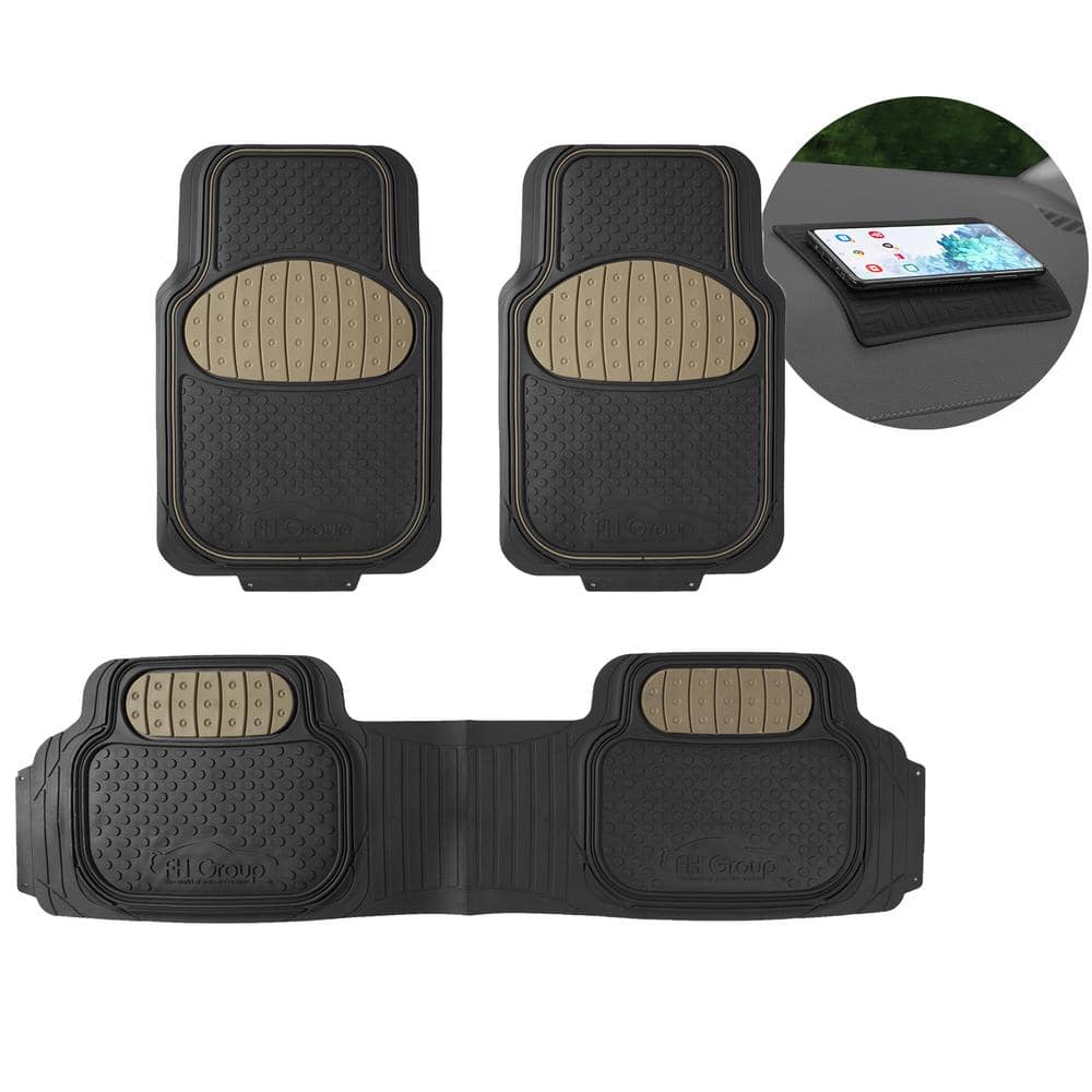 Heavy Duty ClimaProof Trimmable Touchdown Non-Slip Rubber Floor Mats Front 27.5 x 18.5, Rear 52 x 16 inches Full Set price history on PriceWatchPro