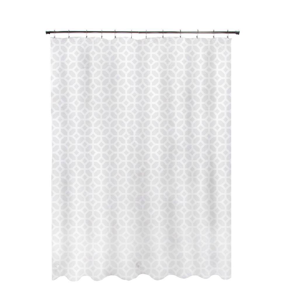 Geometric Frost Medium Weight PEVA Shower Curtain Liner 70" x 72"