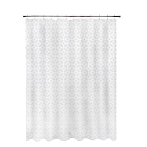 70 in. W x 72 in. H Medium Weight Decorative Printed PEVA Shower Curtain Liner in Multi-Color Geometric Frost Pattern