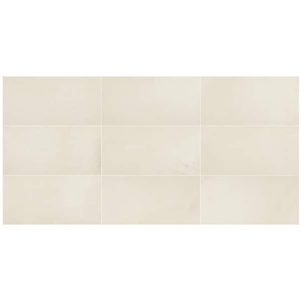 Daltile Vickery White Concrete Matte 12 In X 24 In Color Body